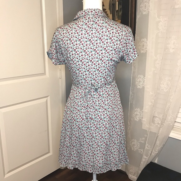 Lulus Grey Flowered Dress SZ XS - Picture 4 of 5